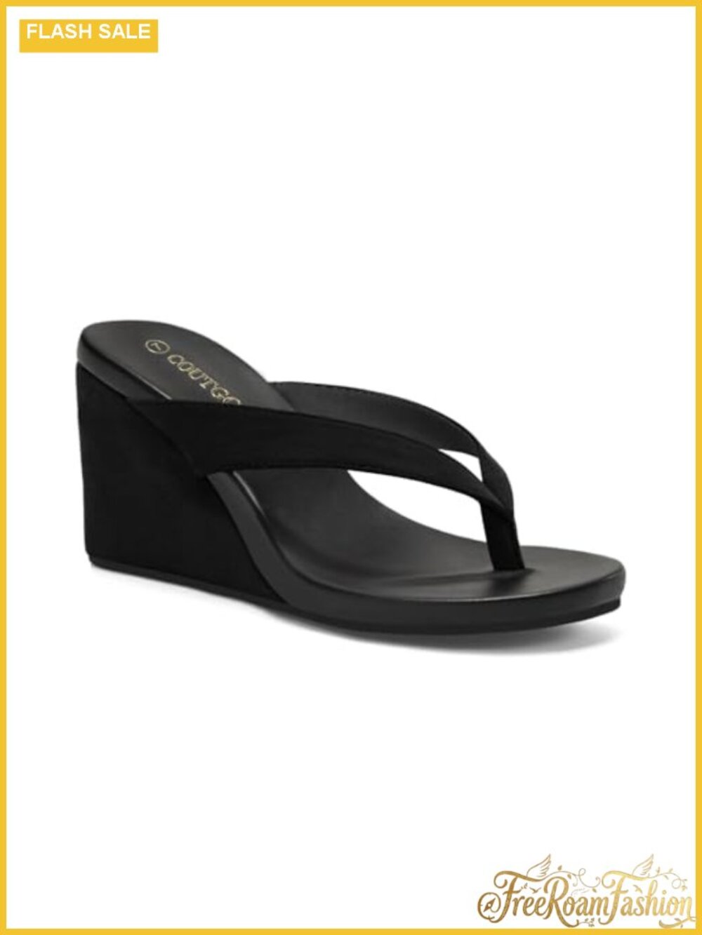 Womens Platform Wedge Sandals Thong Slip On Summer Beach Shoes